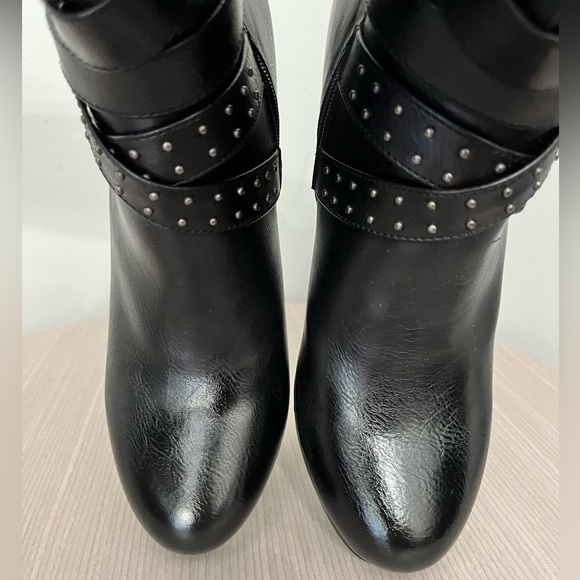 Milwaukee Leather Women’s Tall Black Studded Platform Heel Boots - Picture 8 of 14